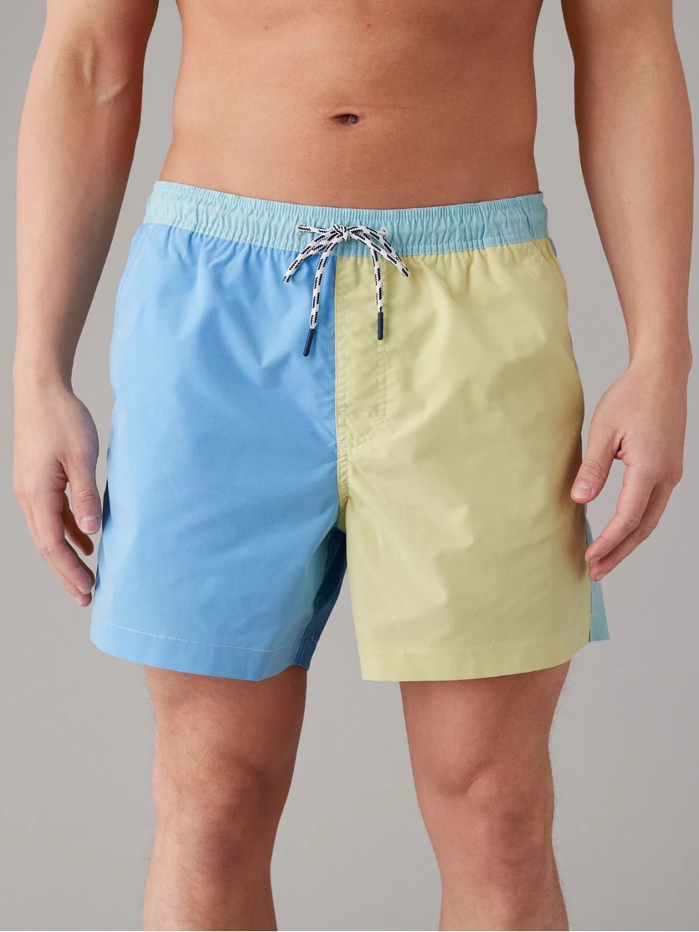 AE 5" Colorblock Flex Swim Trunk.